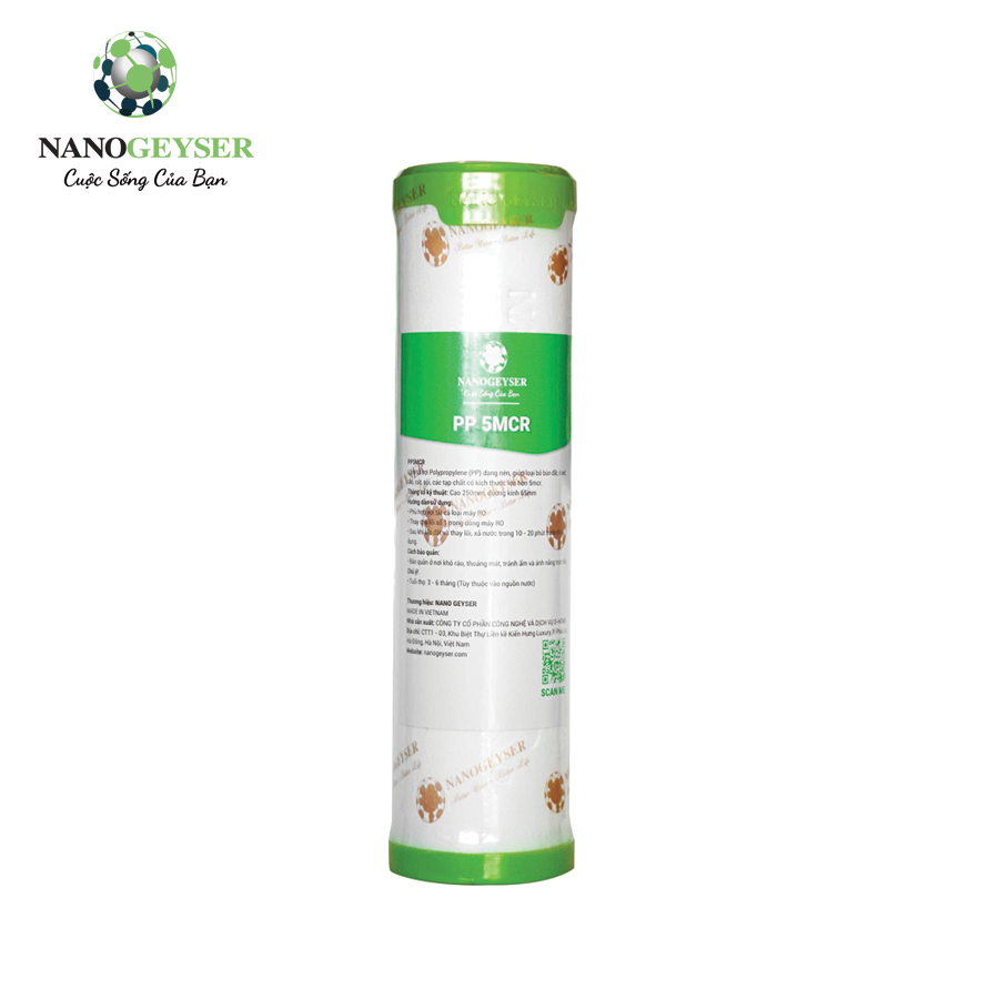 Lõi lọc nước Nano Geyser PP 5 Micro