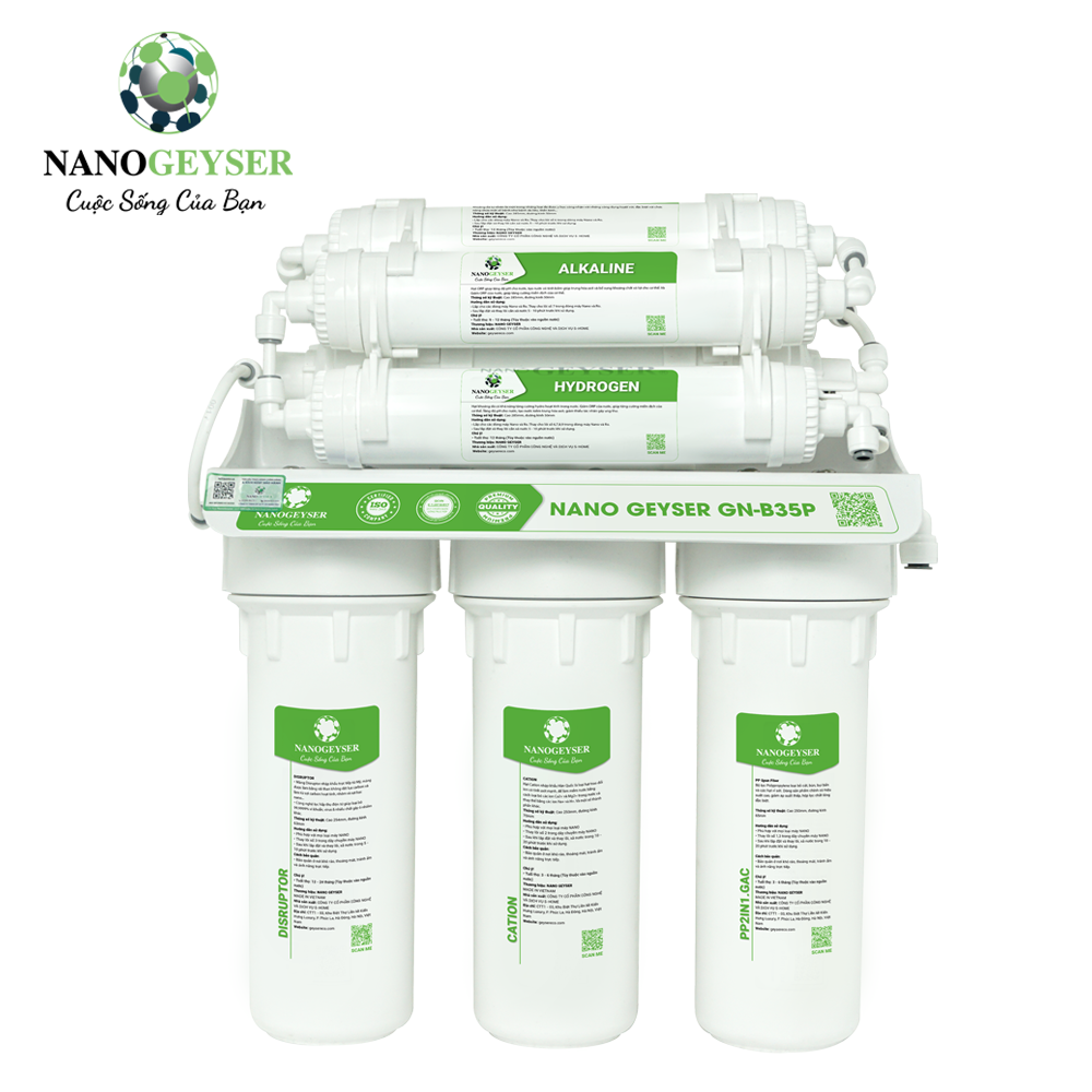 Máy lọc nước Nano Geyser GN-B35P 8 cấp lọc