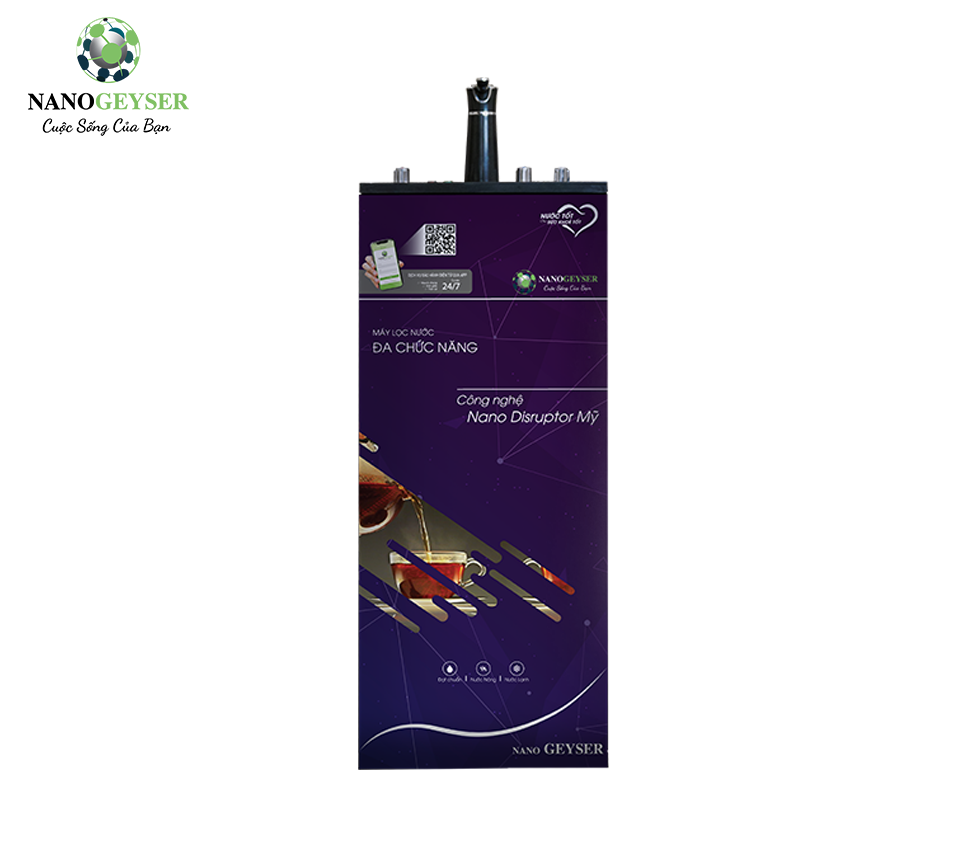Máy lọc nước Nano Geyser nóng - lạnh - nguội 10 cấp lọc phòng khách GN-K37T