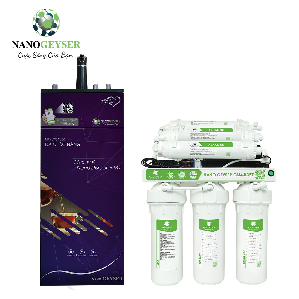 Máy lọc nước nóng lạnh nguội Nano Geyser GM4-K35T