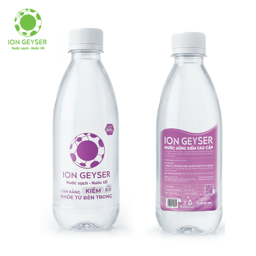Nước Kiềm Đóng Chai Cao Cấp ION GEYSER 300ML IG-300ML